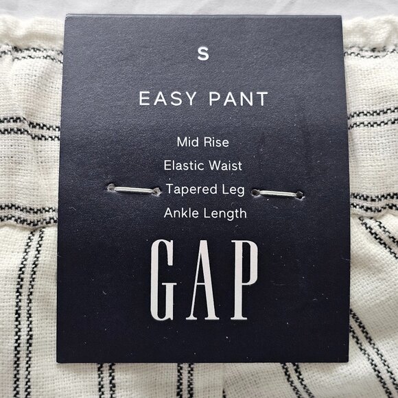 NWT Small Gap Linen "Easy Pant" - Mid Rise, Ankle Length, Loose Fit, Tapered Leg - Picture 1 of 6